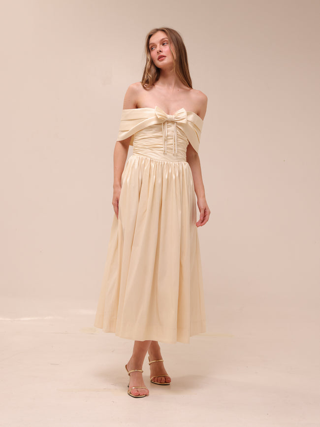 Emalie Off-Shoulder Midi Dress