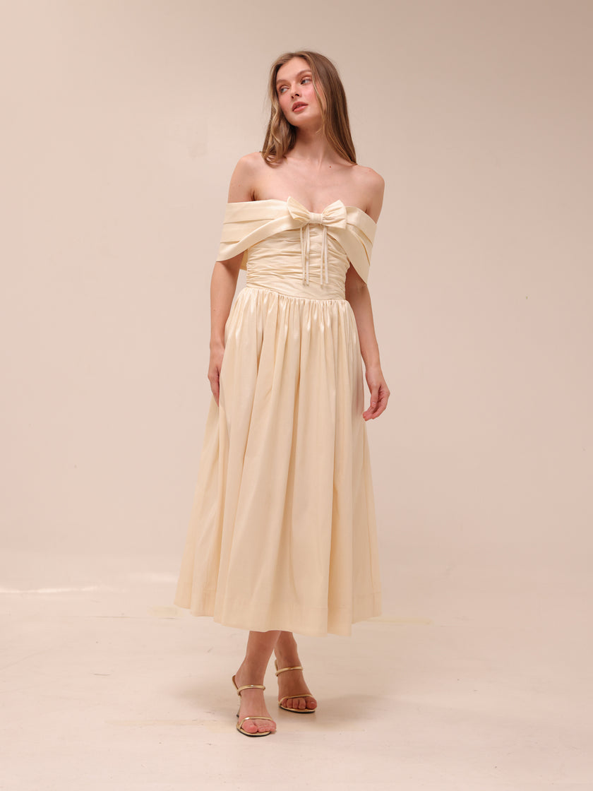 Emalie Off-Shoulder Midi Dress