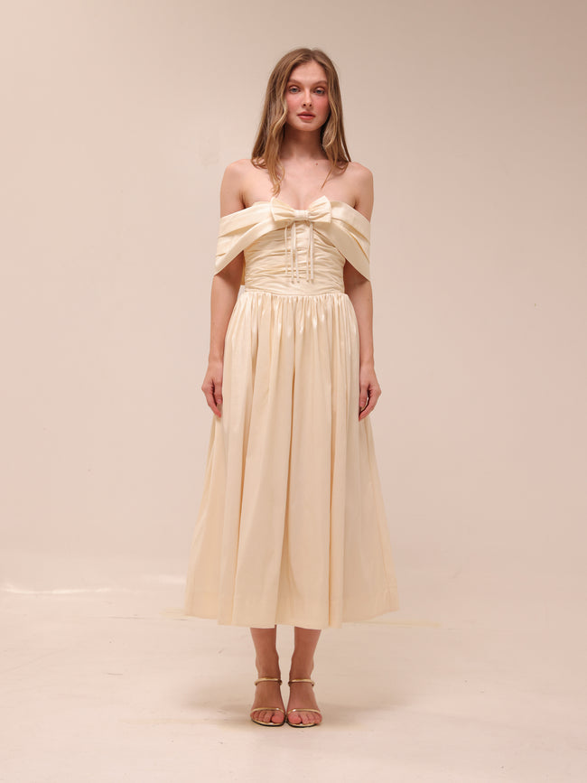 Emalie Off-Shoulder Midi Dress