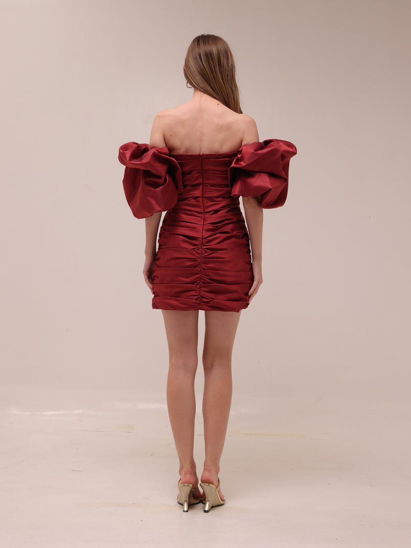 Brenda Puffy Sleeve Mini Dress