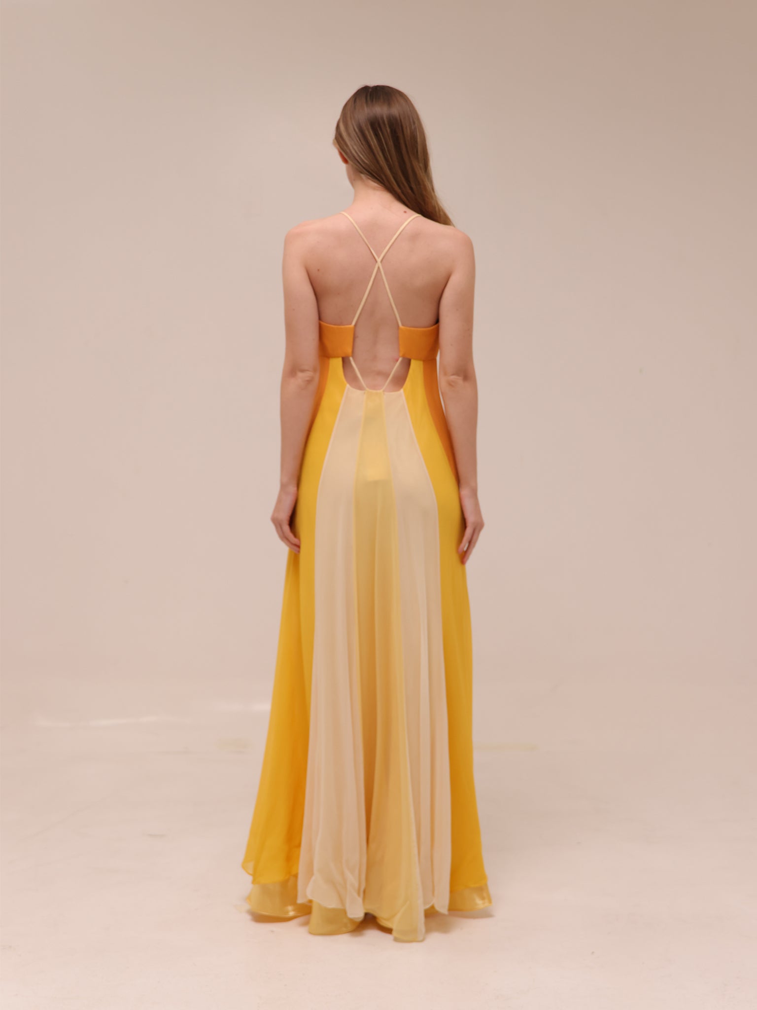 Ombre Chiffon Maxi Dress