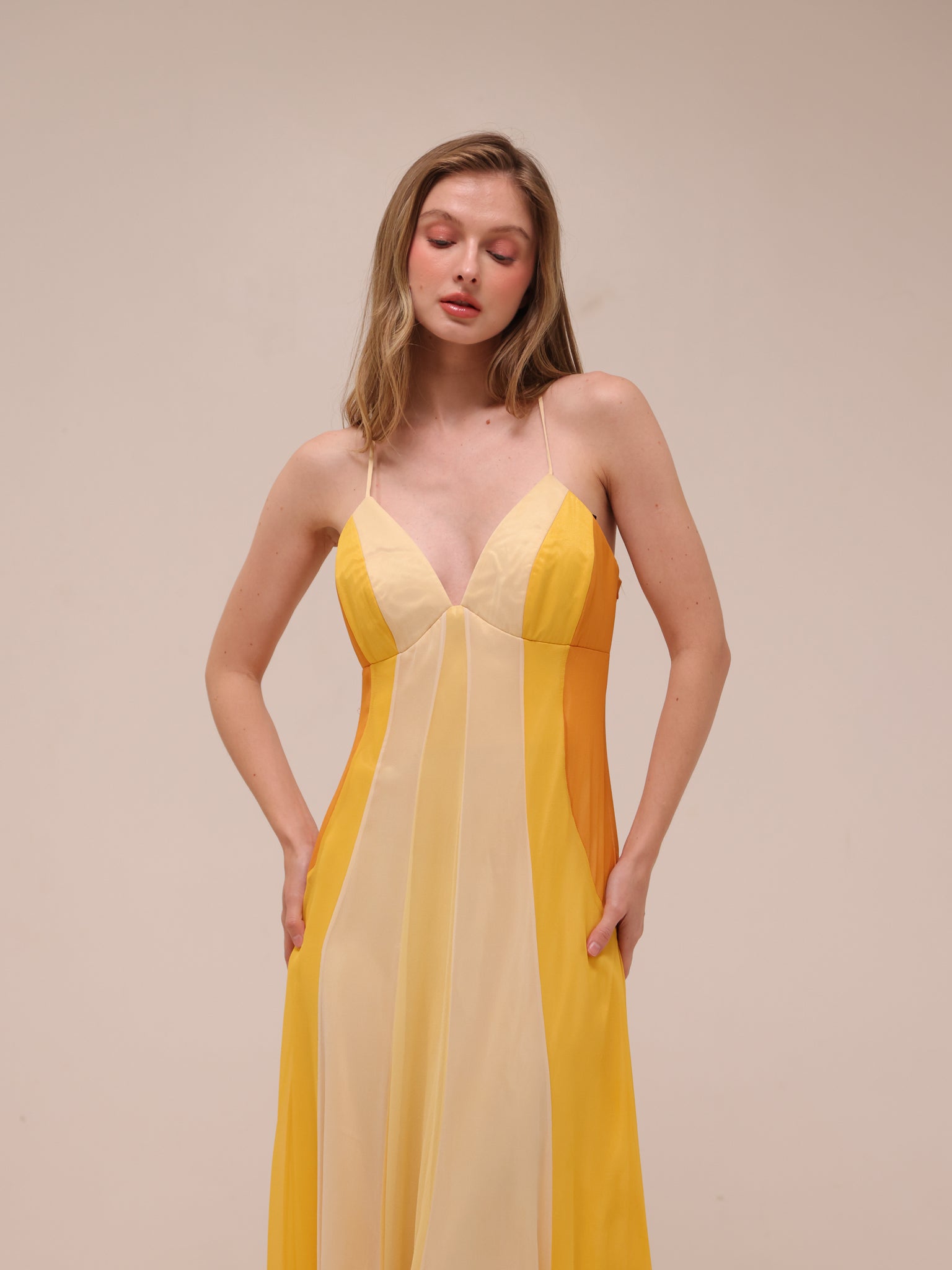 Ombre Chiffon Maxi Dress