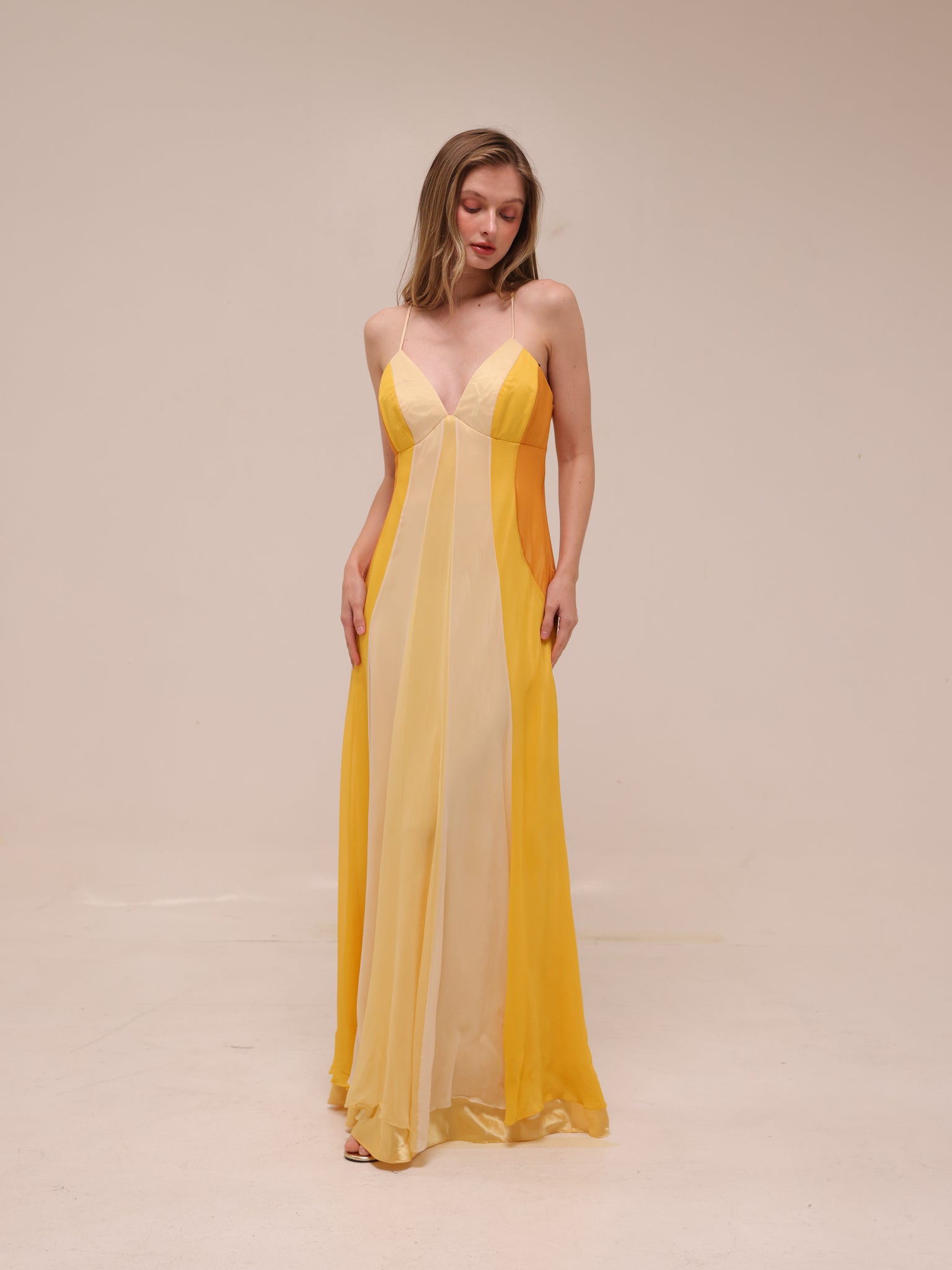 Ombre Chiffon Maxi Dress