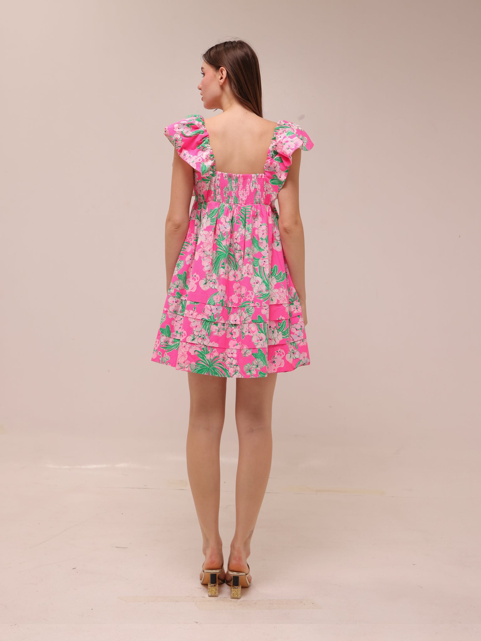Floral Ruffle Mini Dress