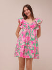 Floral Ruffle Mini Dress