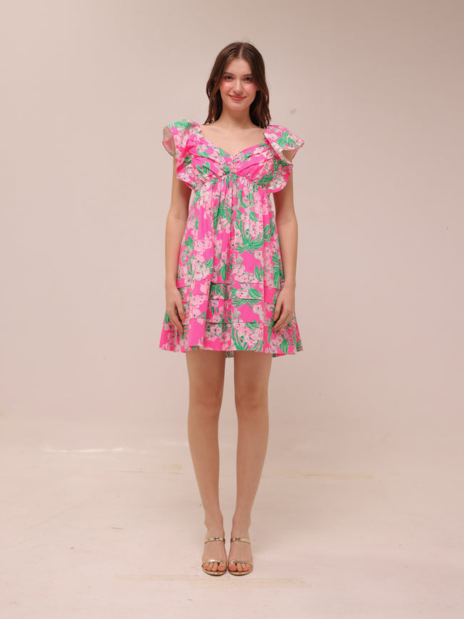 Floral Ruffle Mini Dress