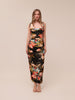 Rachel Cowl Neck Slip Dress Opulent Print in Mystic