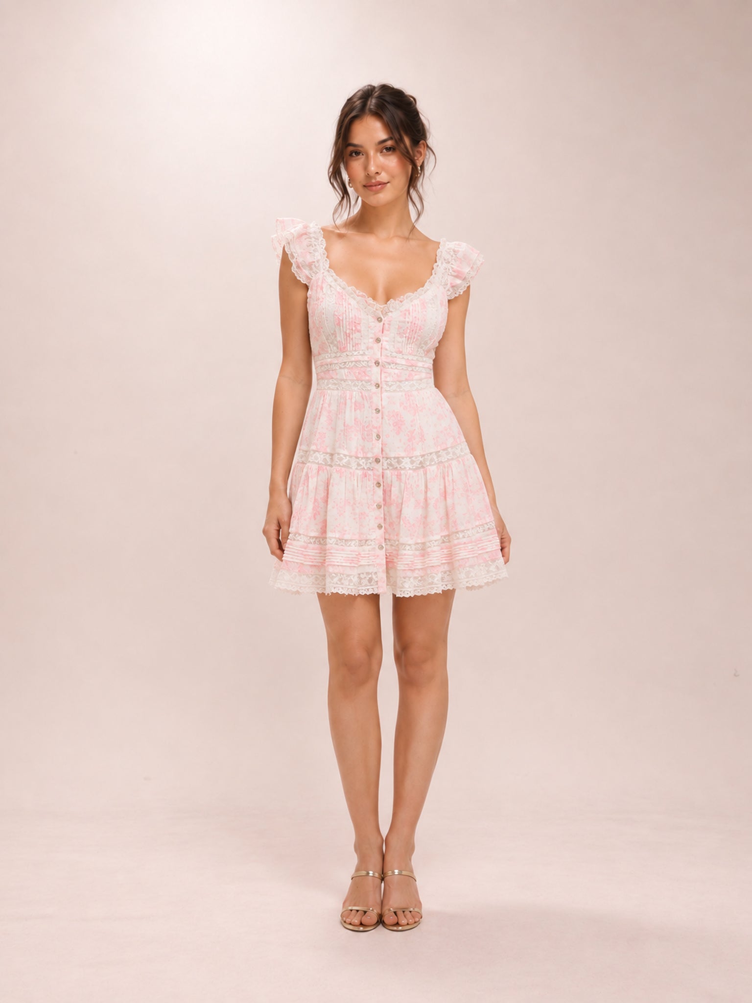 Rietta Dress in Powder Pink