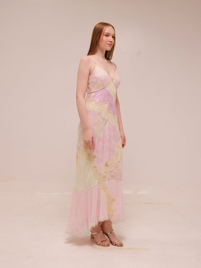 Bancila Lace Patchwork Maxi Dress