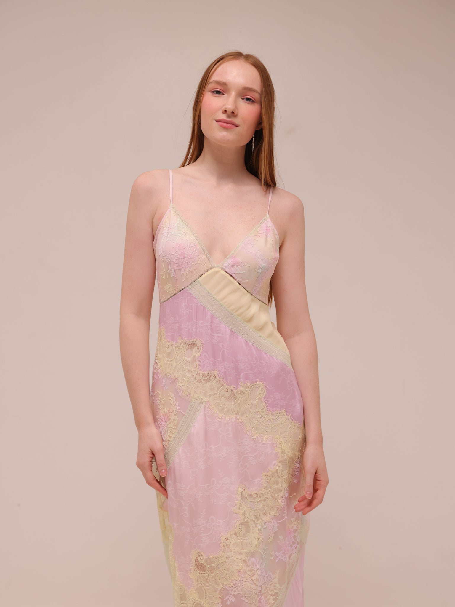 Bancila Lace Patchwork Maxi Dress