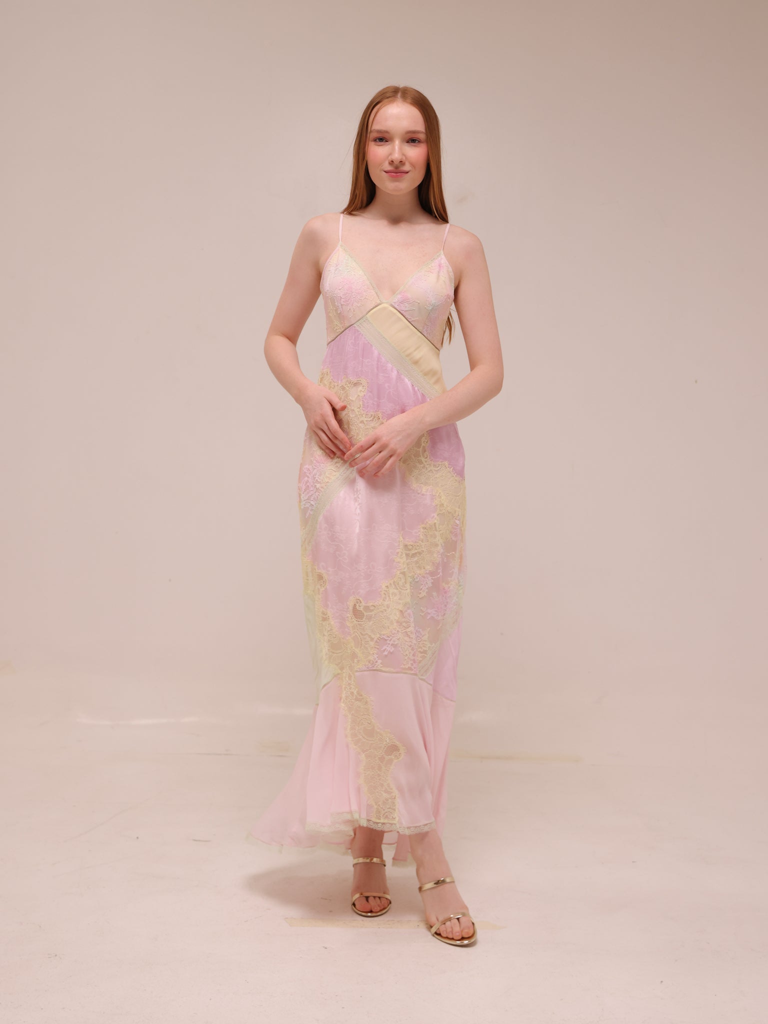 Bancila Lace Patchwork Maxi Dress