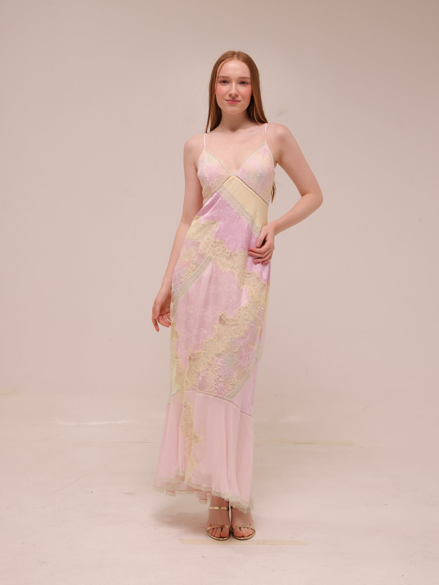 Bancila Lace Patchwork Maxi Dress