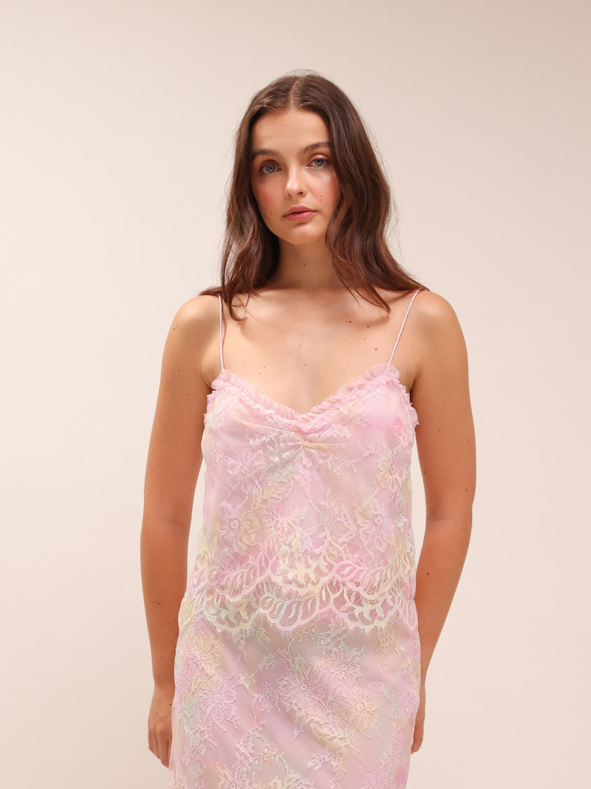 Ferni Tie-Dye Lace Cami Top & Goodall Tie-Dye Lace Maxi Skirt