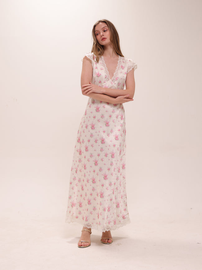 Theodore Silk-Blend Floral Maxi Dress