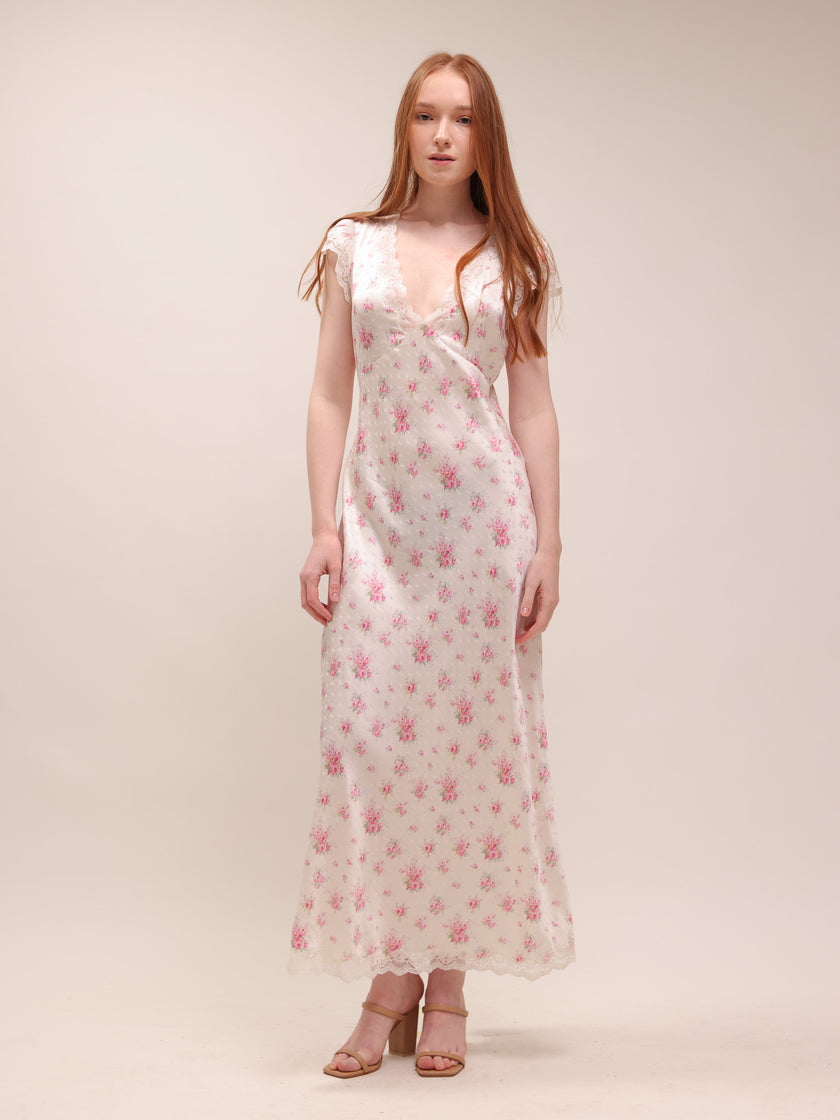 Theodore Silk-Blend Floral Maxi Dress