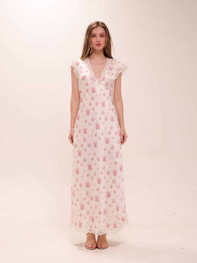 Theodore Silk-Blend Floral Maxi Dress