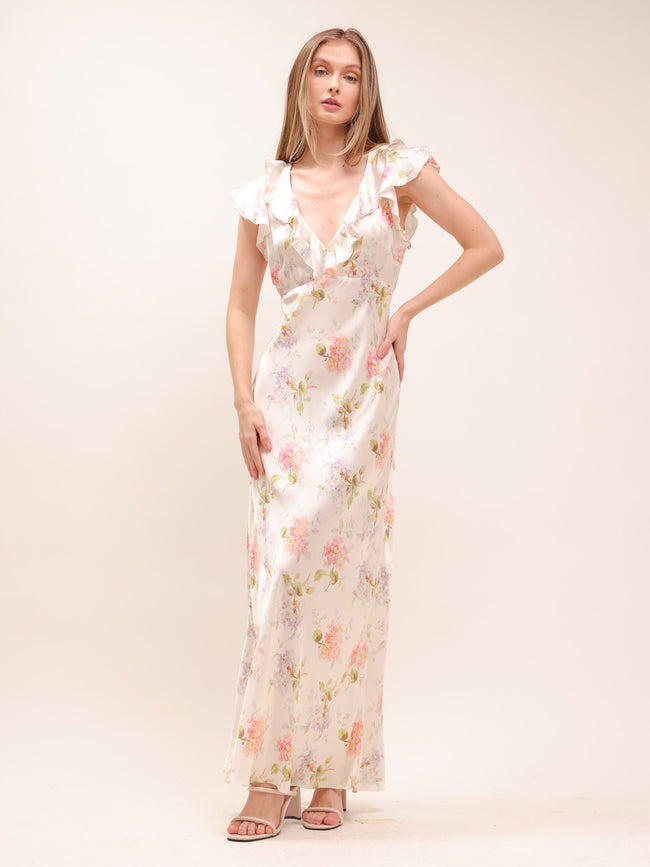 Kingley Floral Silk Dress
