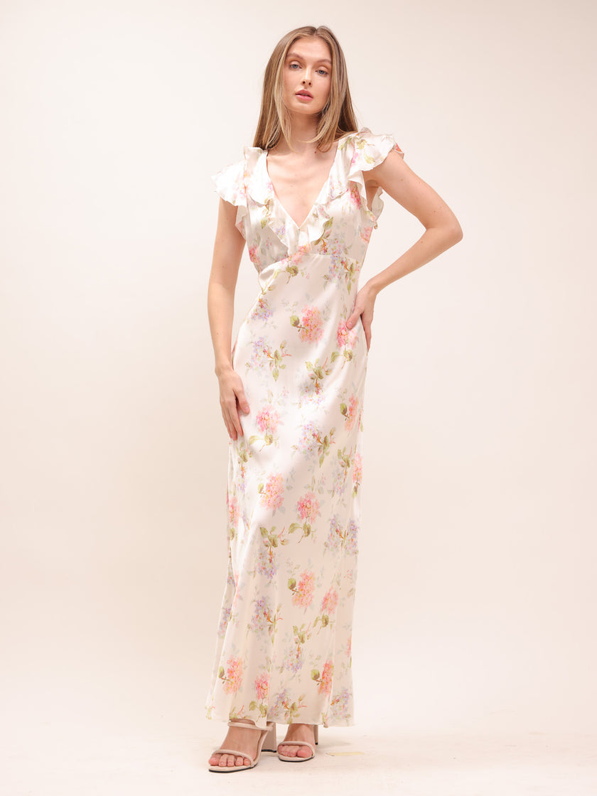 Kingley Floral Silk Dress