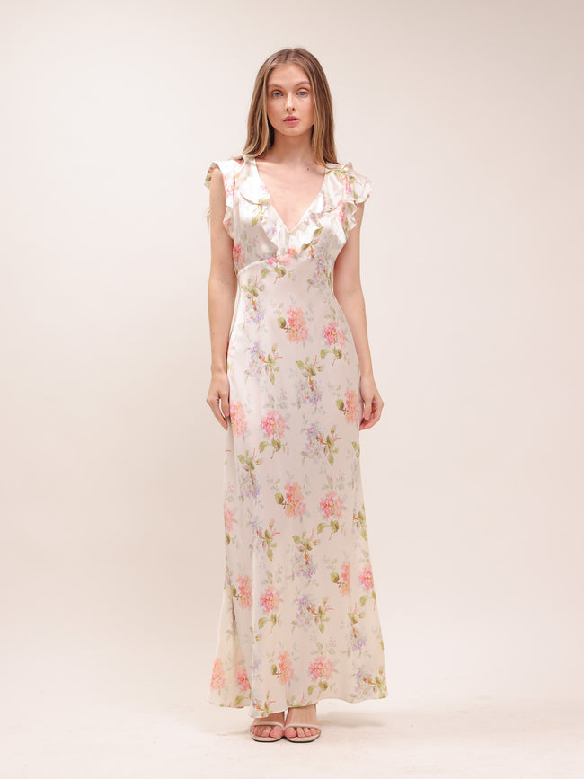 Kingley Floral Silk Dress