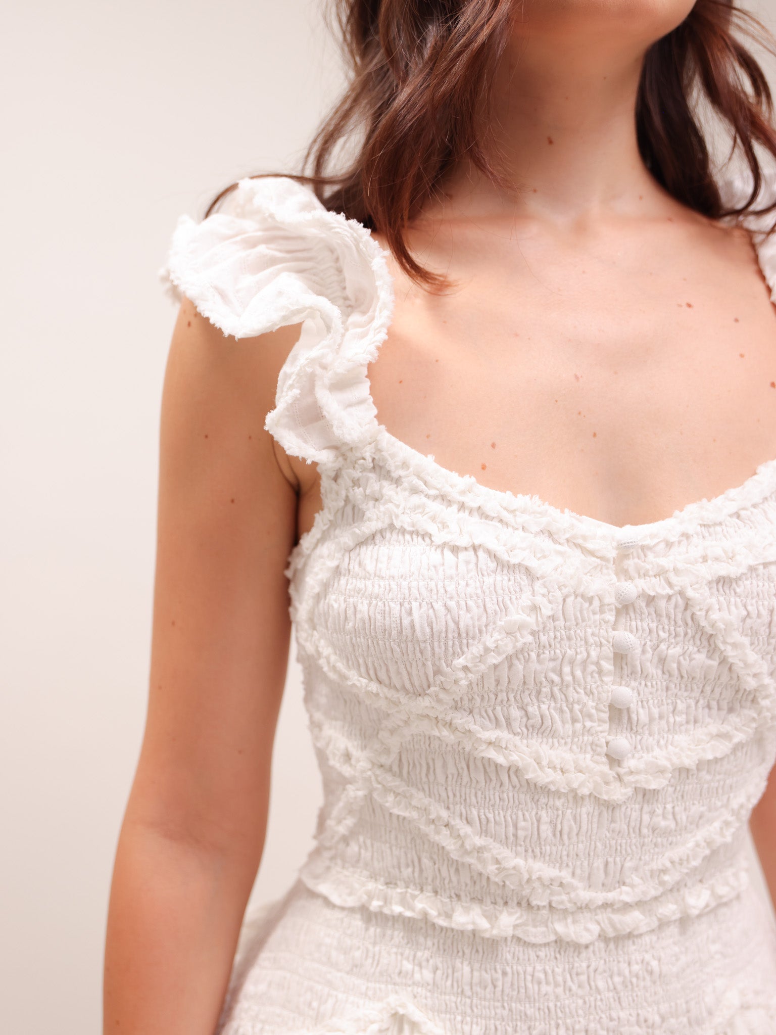 Marsinia Ruffled Smocked Mini Dress