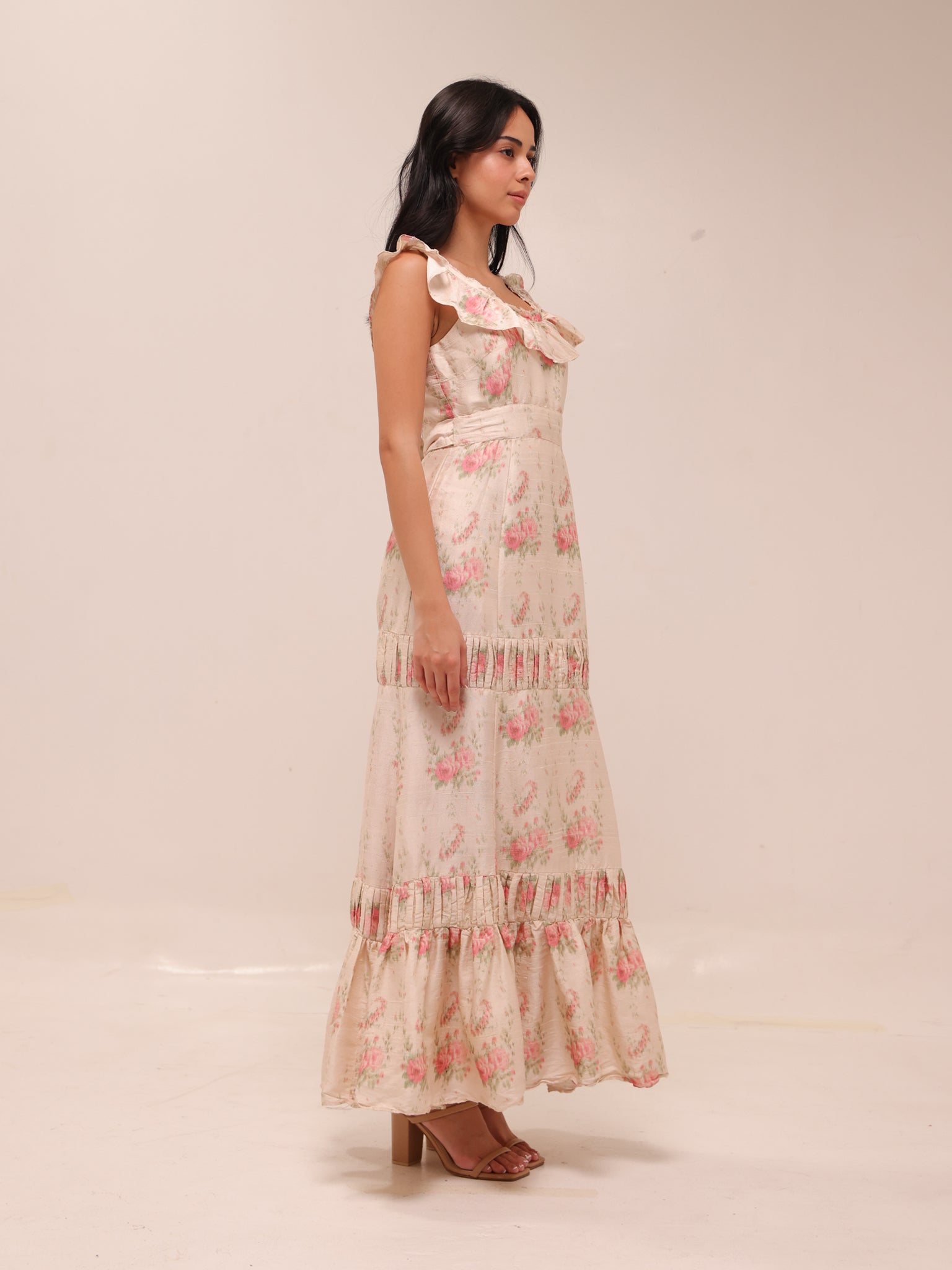 Joanne Floral Ruffle Maxi Dress