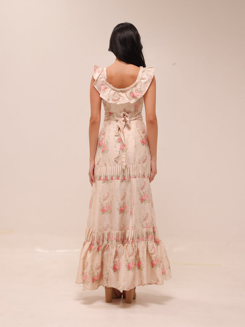 Joanne Floral Ruffle Maxi Dress