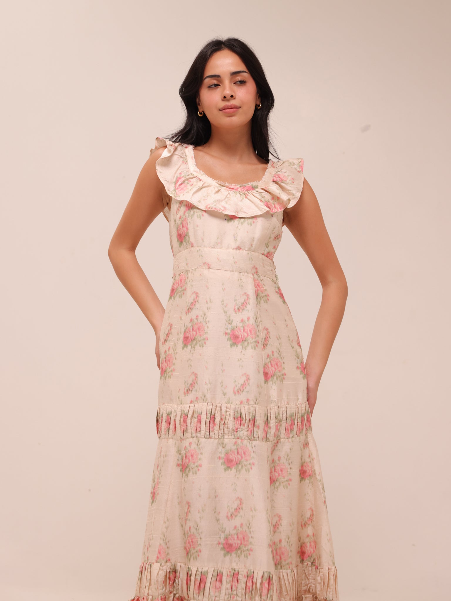 Joanne Floral Ruffle Maxi Dress