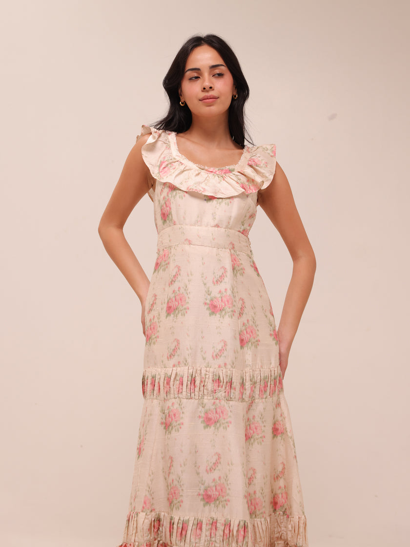 Joanne Floral Ruffle Maxi Dress