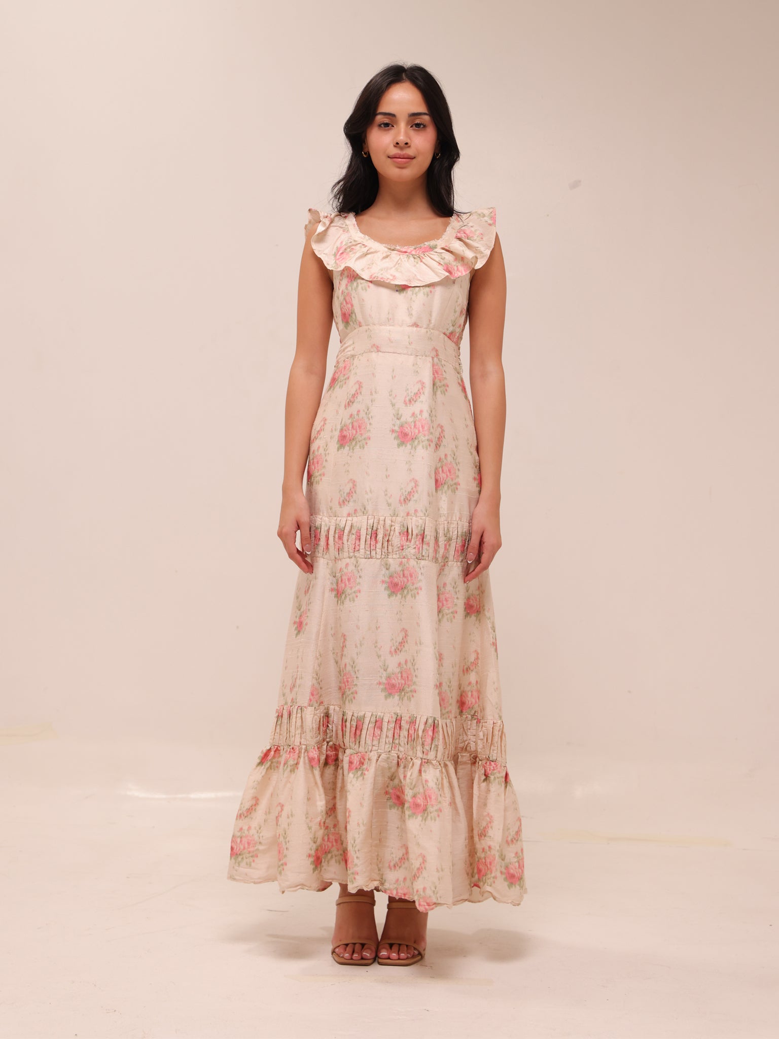 Joanne Floral Ruffle Maxi Dress