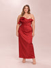 Holly Satin 3D Floral One Shoulder Sheath Dress