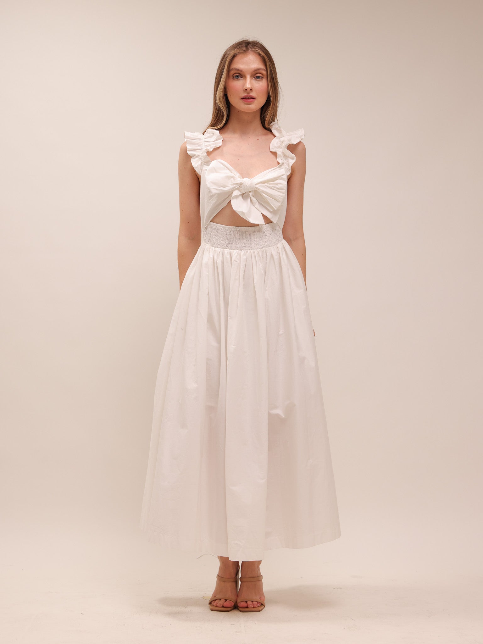 Itzel Bow Tied Midi Dress