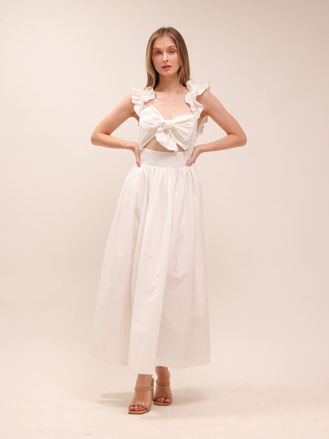 Itzel Bow Tied Midi Dress