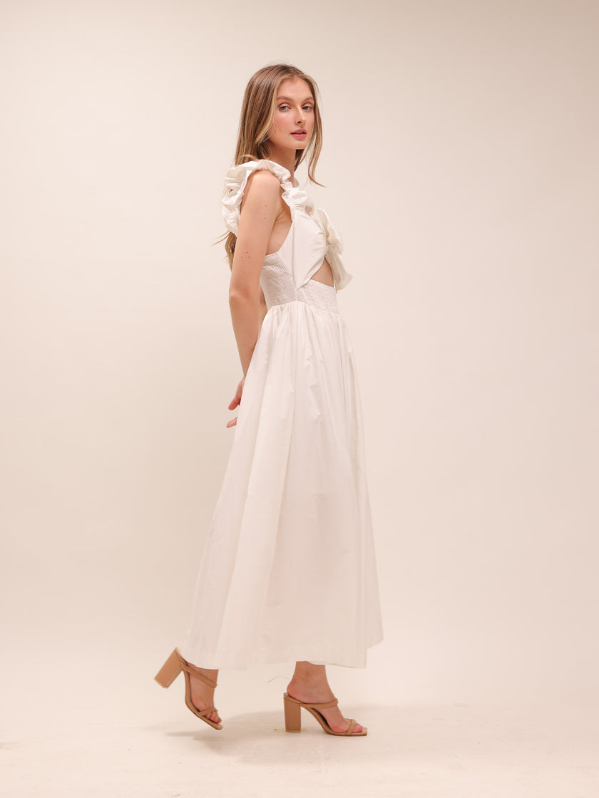 Itzel Bow Tied Midi Dress
