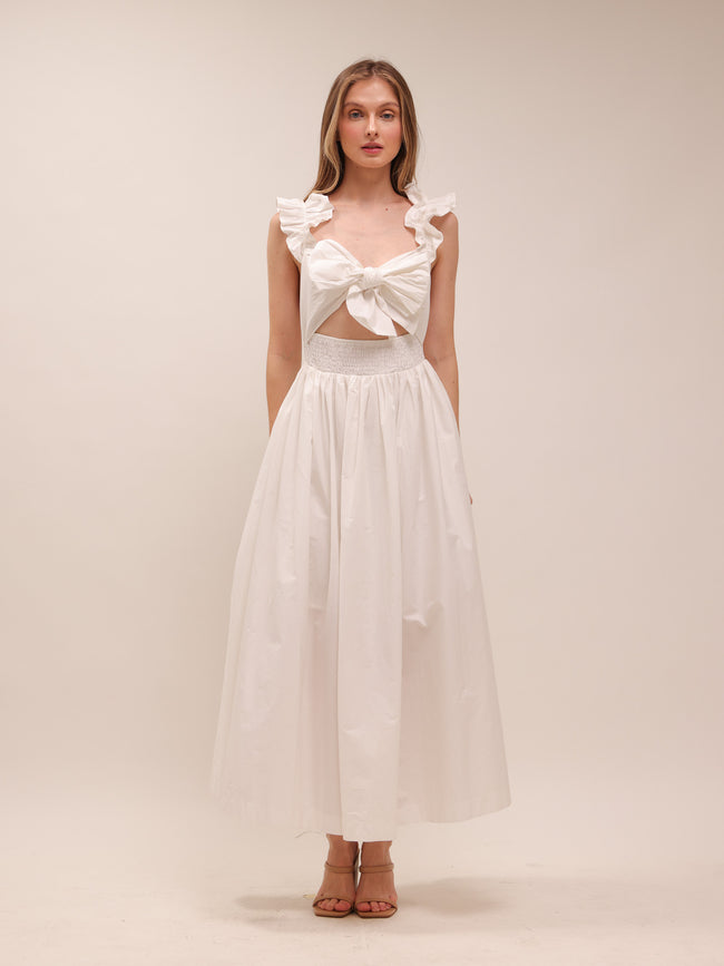 Itzel Bow Tied Midi Dress