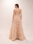 Strapless Ruffled Tulle Gown