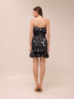 Noir Ruffle Mini Dress