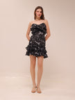 Noir Ruffle Mini Dress