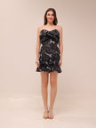Noir Ruffle Mini Dress