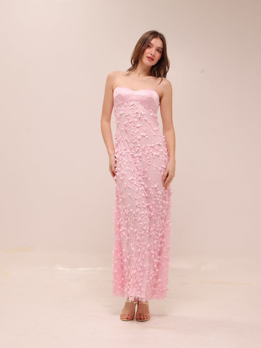 Enchantment Balconette Dress in Petal Pink