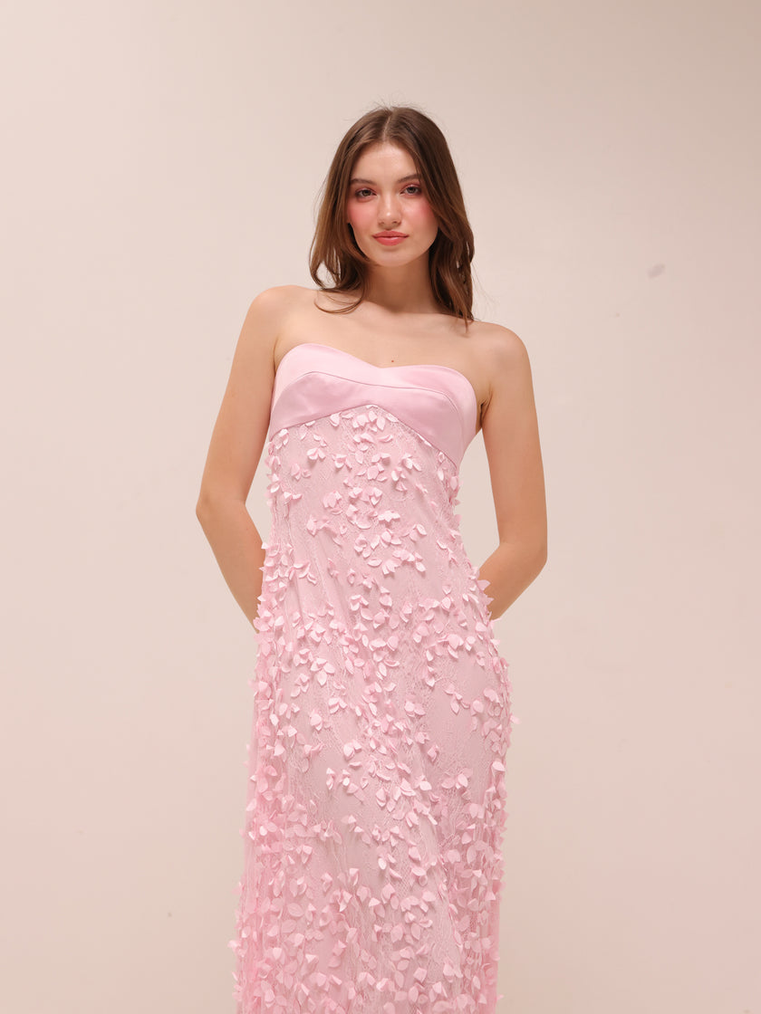 Enchantment Balconette Dress in Petal Pink