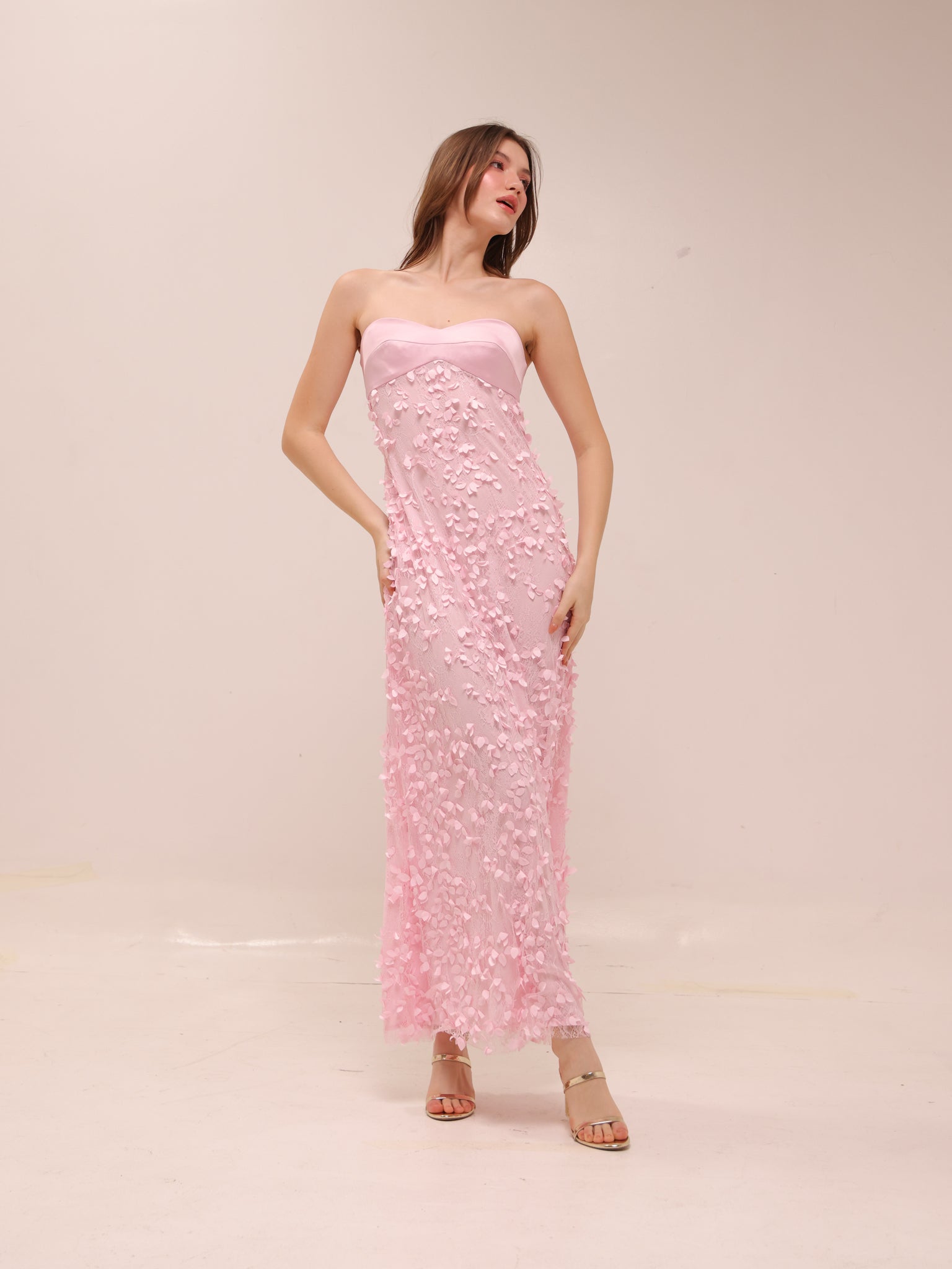 Enchantment Balconette Dress in Petal Pink