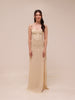 Double Time Pleat Dress in Nougat