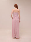 Double Time Pleat Dress in Hydrangea