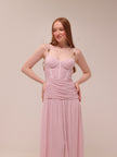 Double Time Pleat Dress in Hydrangea