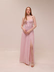 Double Time Pleat Dress in Hydrangea