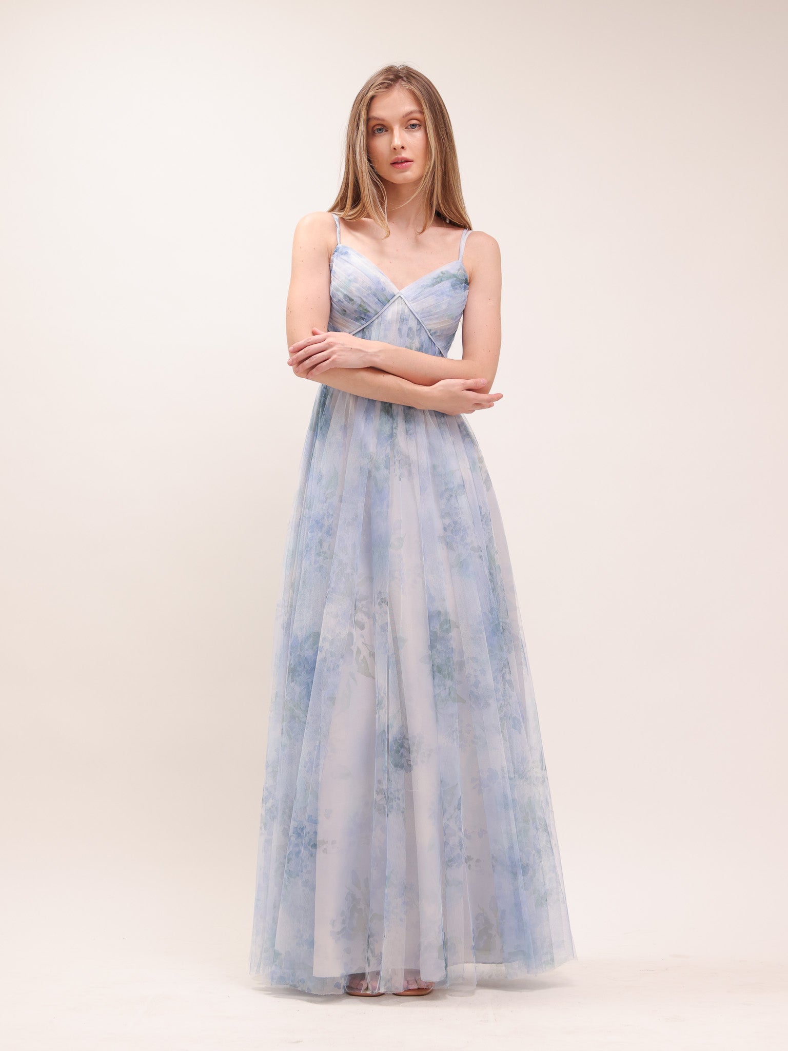 Sora Floral-Print Dress In Blue