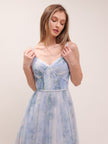 Sora Floral-Print Dress In Blue