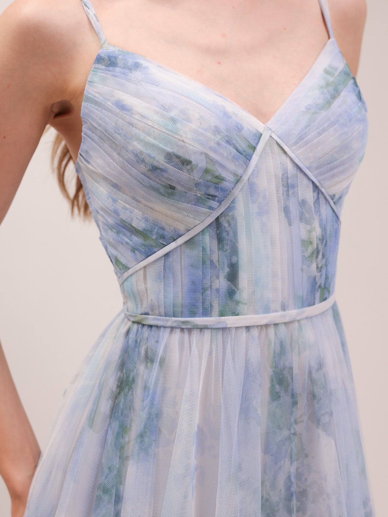 Sora Floral-Print Dress In Blue