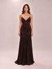 Dark Brown Lace Slip Maxi Dress