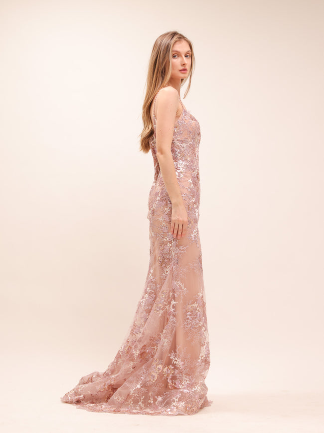 Blush Florentine Sequin Gown